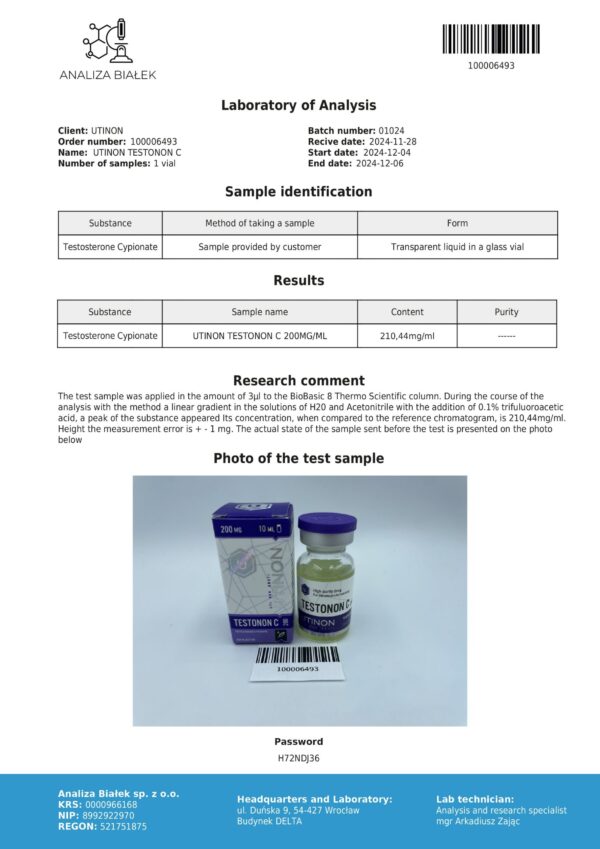 Testonon C Utinon Steroids Testosterone Cypionate - Image 3